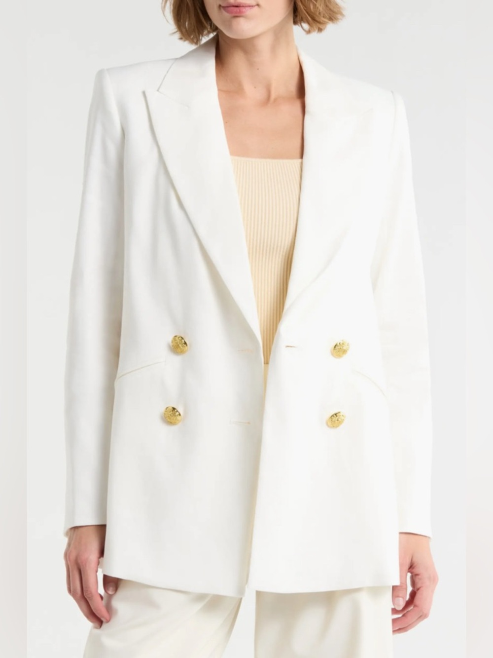 Veronica Beard Dale Blazer Off White Dickey Jacket Linen Sz 2 NWT $695